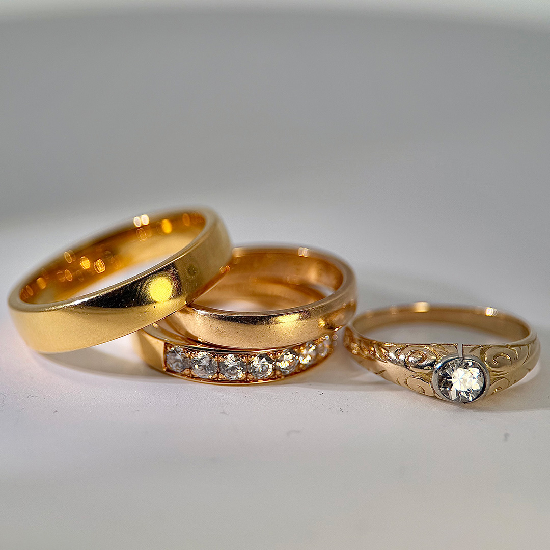 Hopslagning ringar, före