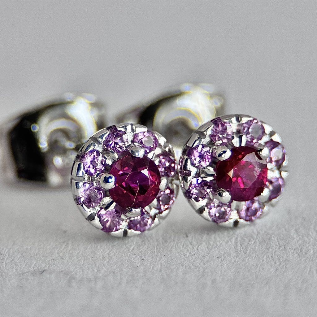 Lotta rubin rosa safir