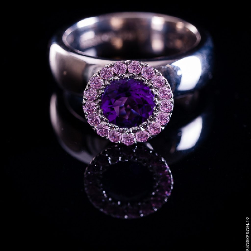 ametist/rosa safir
