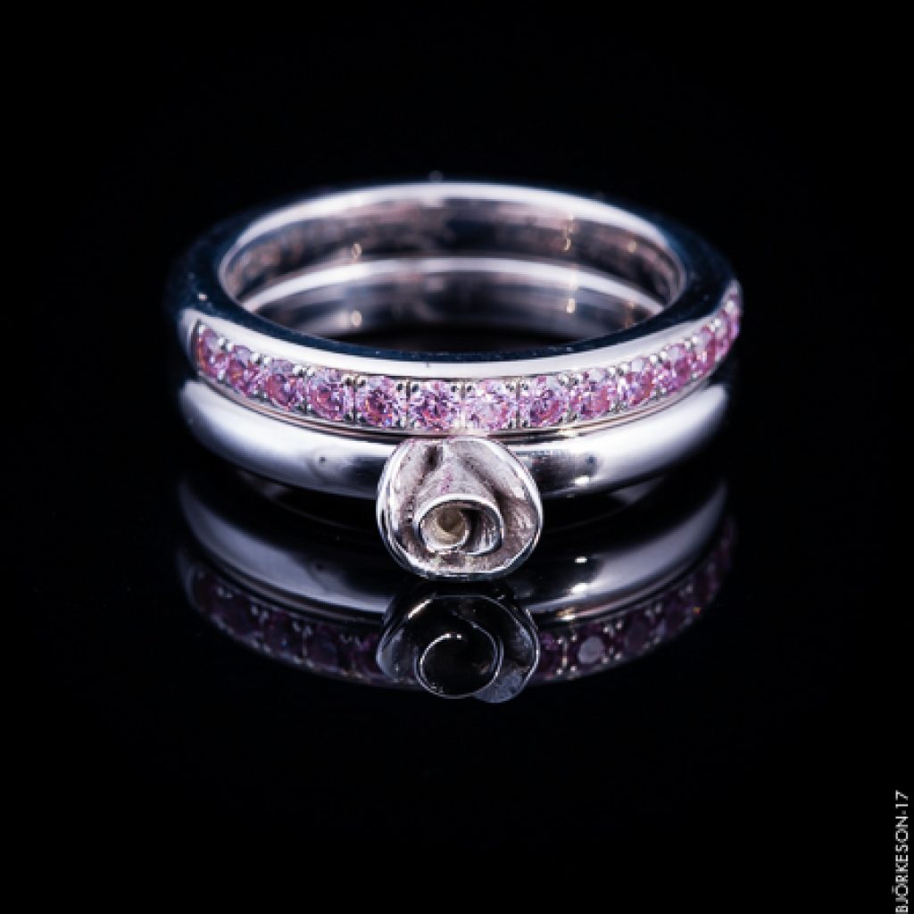 Rosring med rosa allians